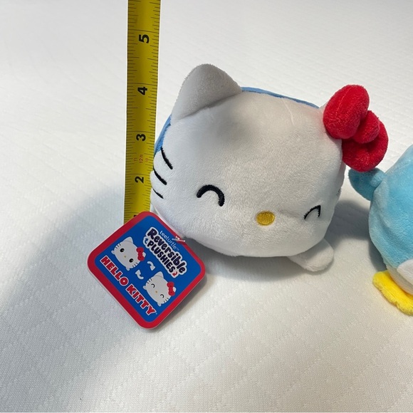 Tee Turtle Reversible Hello Kitty Tuxedo Sam Plushies Lot of 2 - Picture 9 of 10